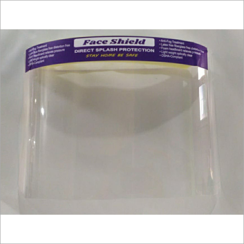 Direct Splash Protection Face Shield - Plastic Construction | Fluid & Fog Resistant Unisex Design for Medical & Hospital Use