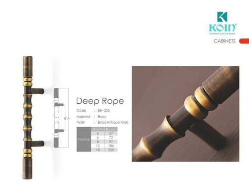 Brass Cabinet Handle Size: 4"