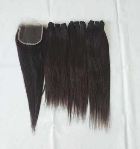 Straight Human Hair Extensions double machine weft