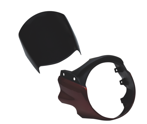 Head Light Visor Red