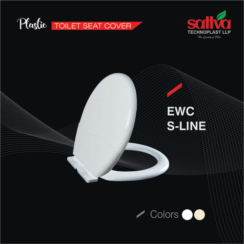 White Ewc S-line Plastic Toilet Seat Cover