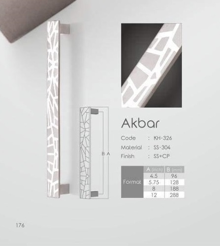 Dual Stainless Steel Cabinet Handle