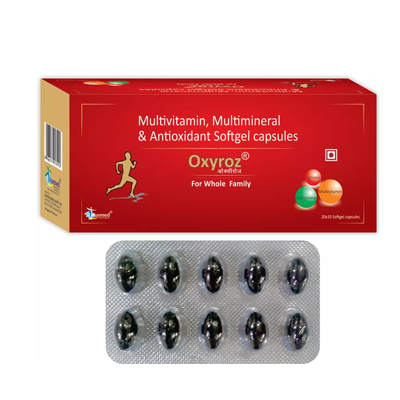 Multivitamin + Multimineral + Antioxidant Softgel Capsule/Oxyroz General Medicines