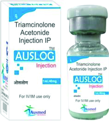 Triamcinolone Acetonide  I.P. 40 Mg. + Benzyl Alcohol  I.P. 0.9% W/W/Auslog Injection
