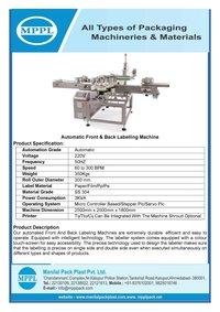 Automatic Front & Back Labelling Machine