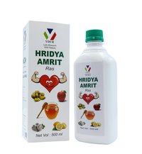 Hridya Amrit Ras - 500 Ml Syrup, Suitable For Adults & Children (2-18 Years), Store In Dry Place, Dosage As Suggested