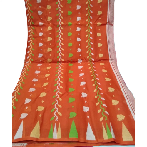Ladies Jamdani Saree - Ethereal Cotton Blend Printed Design | Perfect for Casual Wear in All Seasons