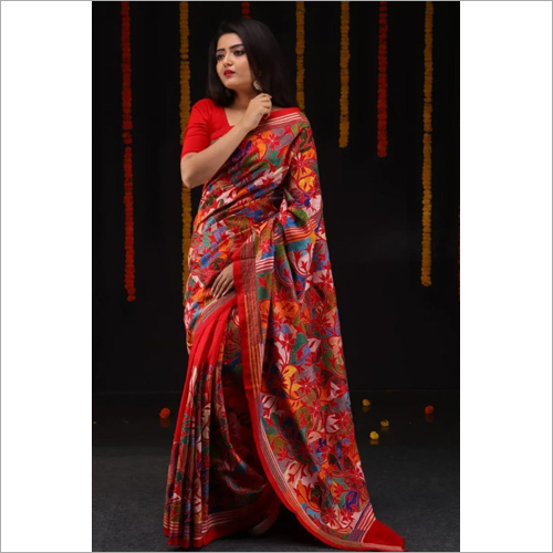 Available In Different Color Ladies Kantha Saree