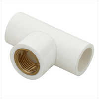 Upvc Brass Tee - Upvc And Brass, 2-3 Mm Thickness, Round Shape, White Color | Versatile Liquid & Gas Connector For Plumbing & Automotive Applications