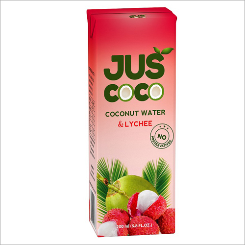 Lychee Coconut Water - 100% Pure Coconut Water, 200 ml & 330 ml Tetra Packing | Gluten Free, Lactose Free, Dairy Free, Refreshing Hydration