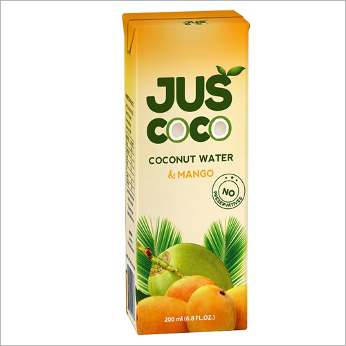 Mango Coconut Water - Tetra Packed, 200ml & 330ml Sizes | Sweet Taste, Nil Alcohol Content