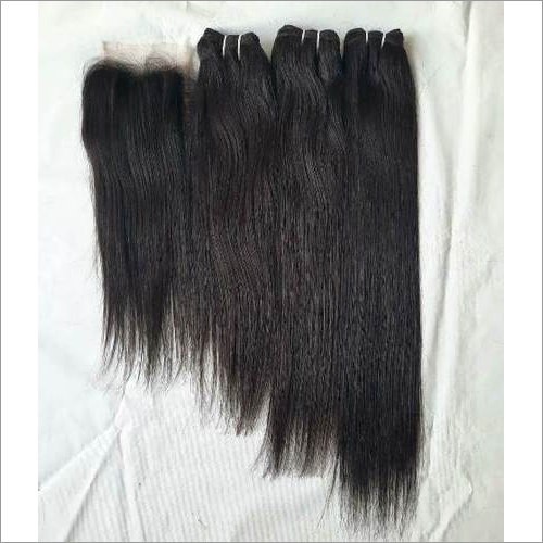 Black straight human hair