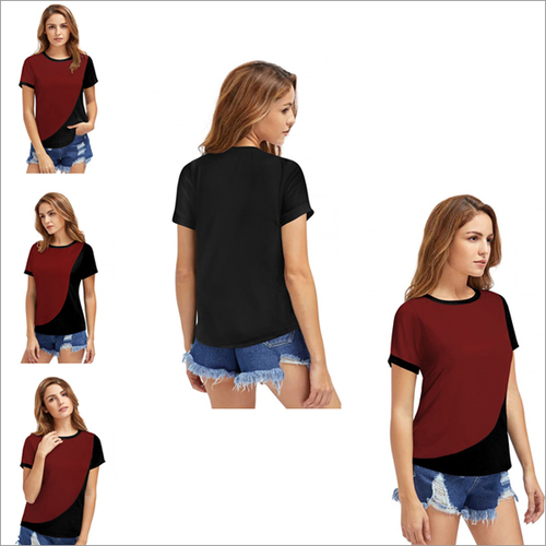 Maroon Color Tipsy 332 Knitting T-shirt Round Neck Half Sleeve