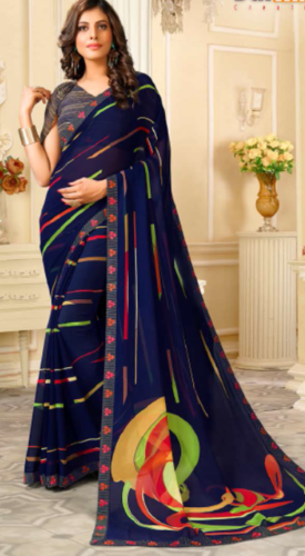 Georgette Sarees By SHREE JEE SAREES