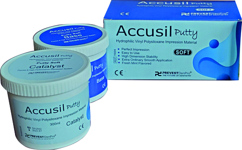 Accusil Putty Soft 300ml Base and 300ml Catalyst