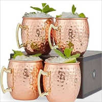 Copper Cup - Brown Color | Elegant Design, Ideal For Hot And Cold Beverages, Durable Metal Construction, Versatile Uses