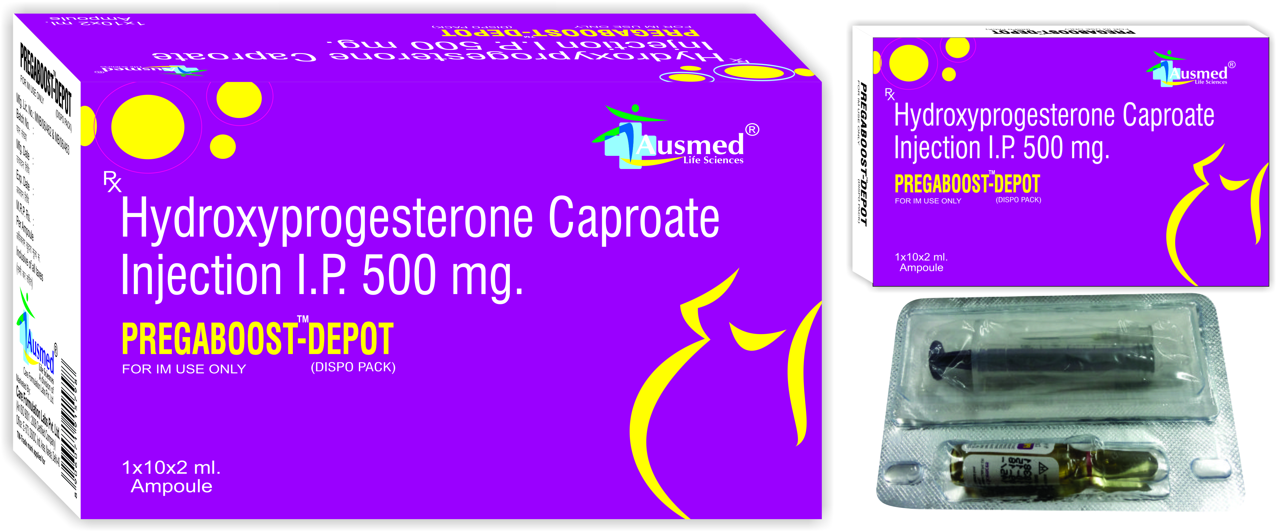 Hydroxyprogesterone Caproate IP250 mg/PREGABOOST-DEPOT-250