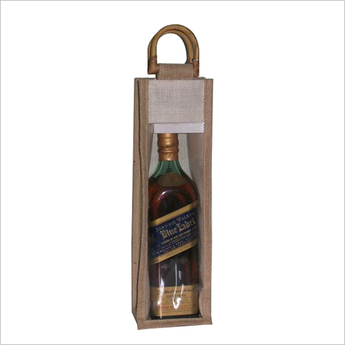Single Jute Wine Bottle Bag