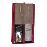 Two bottle Jute Wine Bag