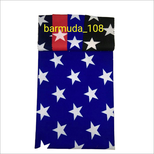 Star Printed barmuda Fabric