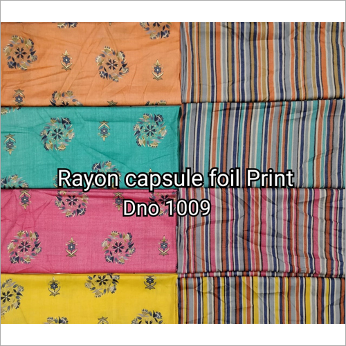 Rayon Capsule Foil Print Fabric