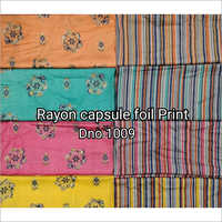 Foil Print Fabric Capsule of Rayon