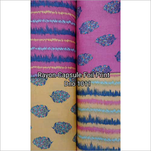 Rayon Capsule Foil Print Fabric