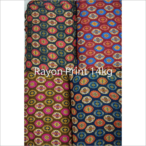 14 Kg Rayon Designer Print Fabric