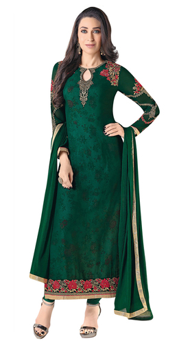 Green Georgette Embroidery Salwar Suit