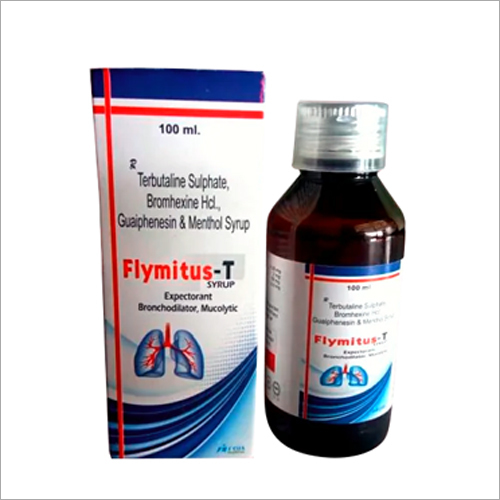 100 ml Terbutaline Sulphate Bromhexine HCL Guaiphenesin and Menthol Syrup