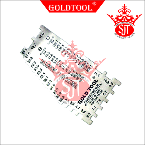 Gold Tool Flat Bracelet / Bangle Gauge