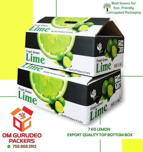 Lemon Box - Corrugated Board, Customized Size and Shape Options - Ideal for Food and Personal Care Packaging