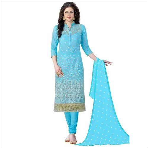 Cotton Embroidery Salwar Suit - 2.25mt Top, 2.5mt Bottom, 2.25mt Nazneen Dupatta | Stylish Resham & Zari Embroidery, Comfortable Ethnic Wear for Women