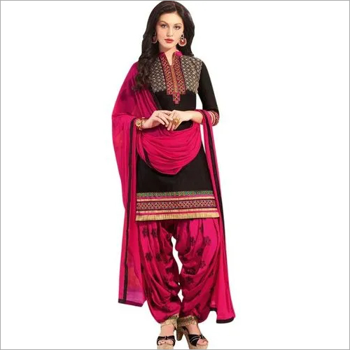 Cotton Embroidery Salwar Suit - Cotton Top 2.25m, Rayon Bottom 2.5m, Nazmeen Dupatta 2.25m | Stylish Resham and Zari Embroidery, Lightweight Ethnic Wear for Women