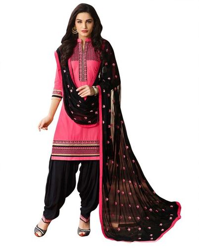 Turquoise Cotton Embroidery Salwar Suit