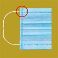Two Layer Non Woven Fabric - Ultrasonic Elastic Loop Punch, Blue Color, Durable Design