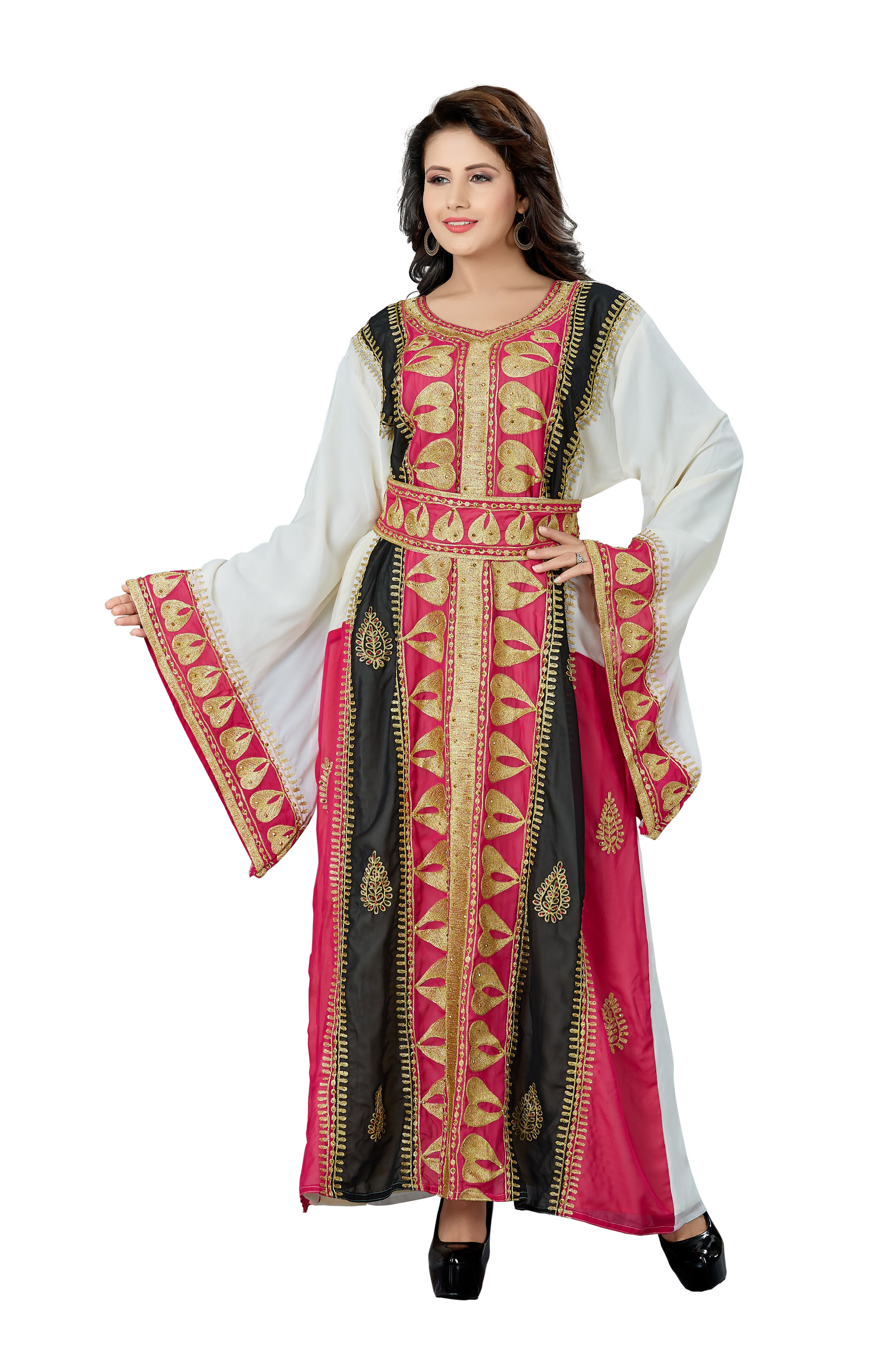Gorgeous Takchita Moroccan Fancy Arabic Embroidered Kaftan for Women