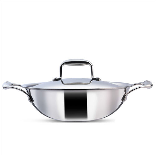 Polish 24 Cm - 2.2 Ltr 3 Ply Stainless Steel Kadai