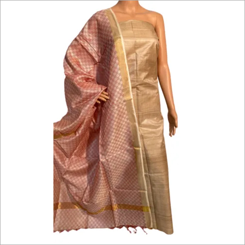 Indian Pure Tussar Silk Top 2.5 Mtrs Full Woven Long Dupatta.