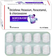 Diclofenac Potassium IP 50mg + PARACETAMOL IP 325MG + Chlorozoxazone USP 500mg./BODY ZOX-FORT