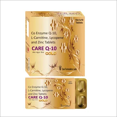 Co Enzyme Q-10  L-Carnitine  Lycopene and Zinc Sulphate.CARE Q-10 GOLD