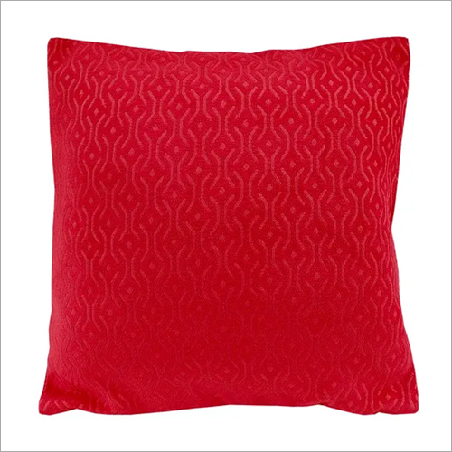 Kirti Finishing Red Jacquard Cushion Cover 12 inches