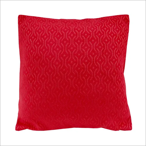 Kirti Finishing Red Jacquard Cushion Cover 16 inches