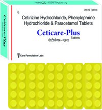 Cetirizine HCL IP 5mg + Phnylephrin HCL IP 5mg + Paracetamol IP 325mg./CETICARE-PLUS