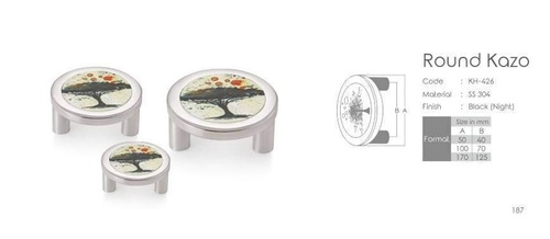 Black Stainless Steel Knob