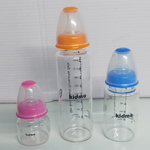 Colorfull Cap Borosilicate Baby Feeding Bottles