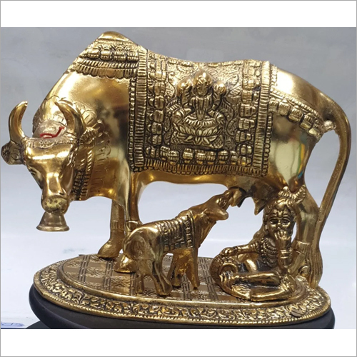 Antique Krishna Cow Statue
