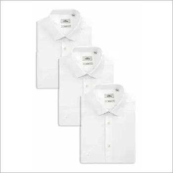 Mens White Formal Shirts - Cotton Blend, S to XL Sizes, White Color | Full Sleeves, Washable, Elegant Checkered Design for Classy Look