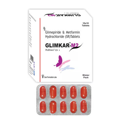 GlimiprideIP 1mg Metformin IP 500mg(SR). GLIMKAR-M1