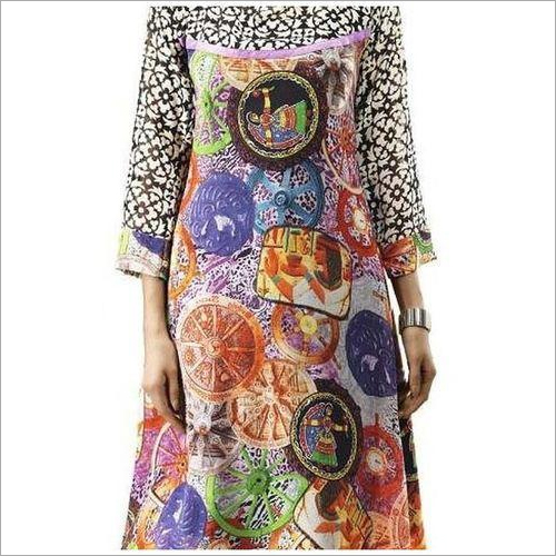 Ladies Digital Print Kurti Fabric